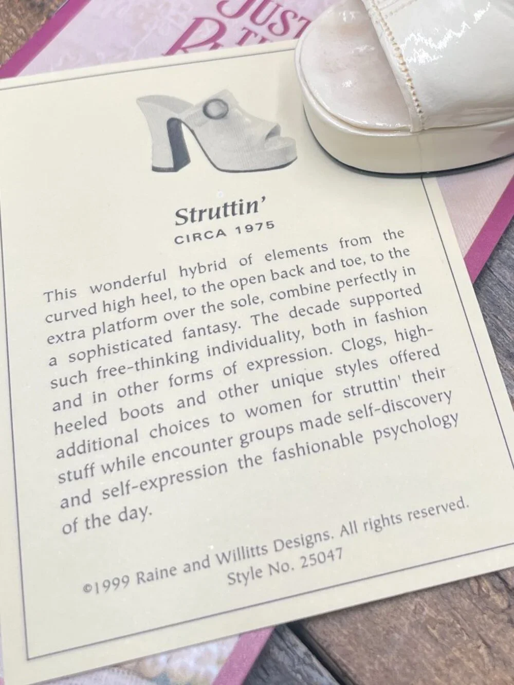 Just the Right Shoe “Struttin’” (#25047) by Raine